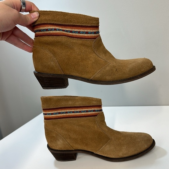 Fortress of Inca Suede Aztec Ankle Boots Size 6 - Picture 12 of 16